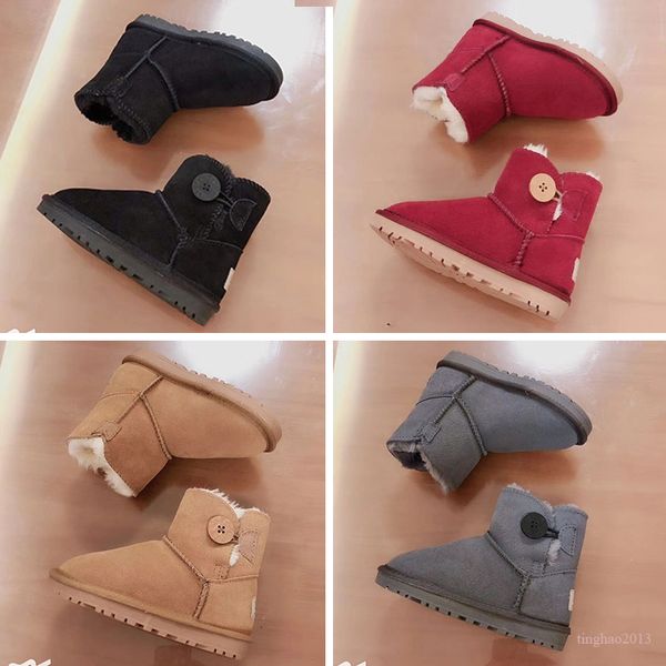 Designer de alta qualidade botas de neve originais REAL Australiano Snowes Snowes WGG Homens Mulheres meninos meninas meninas Baby Mantenha quente Juvenil Student Inverno Boot 24-43