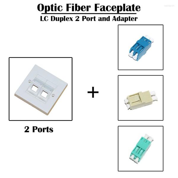 Волоконно -оптическое оборудование 10 кусочков 2 порты LC Faceplate Duplex Ftth FTTD Networking UPC/APC Adapter Ethernet SM Single Mode Multi