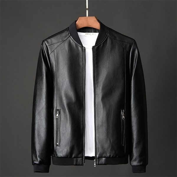 Männer Jacken Leder Bomber Motorrad Männer Biker PU Baseball Plus Größe 7XL Mode Kausal Jaqueta Masculino J410 220905