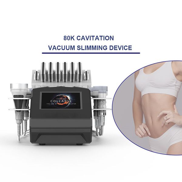 Macchina dimagrante professionale 7 in 1 Cavitazione ad ultrasuoni 80K Vuoto Radiofrequenza RF Lipo Laser Forma del corpo Bruciatore di grasso della pancia Lifting del viso Attrezzature per la cura della pelle