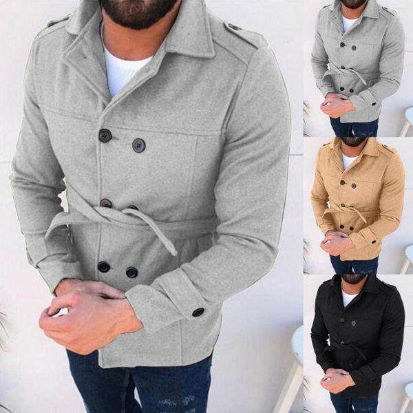 Männer Hoodies Winter Männer Trenchcoat Mode Jacken Version Von Künstliche Woolen Männer Jacke Chic Übung Casual Herbst Frühling