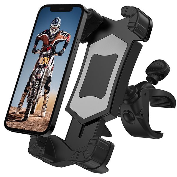 Motocicleta Bike Bicycle Hitlebar Mount 4.7-6.9inch Smart Telder Smart Phone Universal 360 graus suportes móveis para iPhone 14 13 12 11 Pro Max Galaxy S22