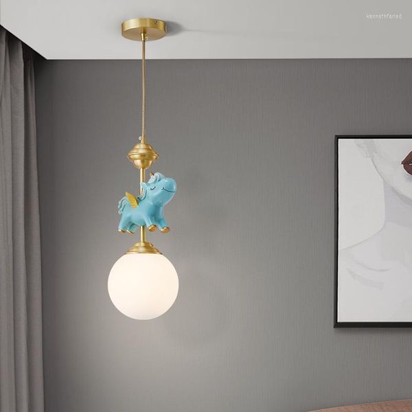 Anh￤ngerlampen moderne Cartoon Harzglas Licht Nordisches Kinder Schlafzimmer H￤ngende Lampe Essbart Counter Wohnzimmer K￼che Beleuchtung