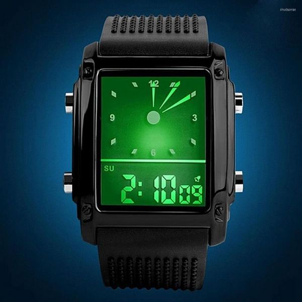 Orologi da polso Impermeabile Pratico Doppio cronografo LCD Orologio sportivo al quarzo Moda casual per coppie