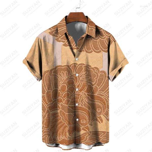 Camicie casual da uomo taglie coreane senza stiratura vestire abbigliamento scozzese bottoni a punto gentiluomo motivi abbottonatura etnica estate per uomo chic