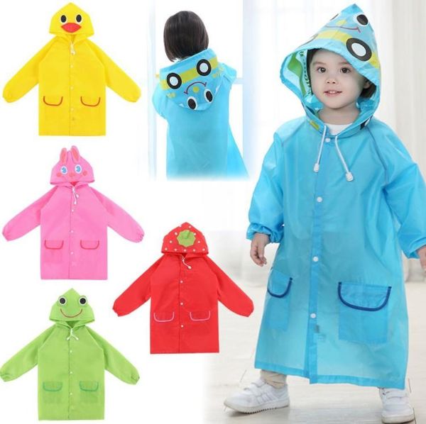 Wasserdichte Kinder Regenmäntel Cartoon Design Baby Sommer Regenbekleidung Ponchon 90-130 cm Länge SN4127