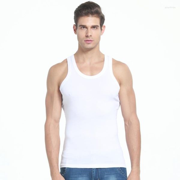 Herren-Tanktops Solid Top Männer trainieren Fitness Sportmuskel Rennen Kleidungsstück ärmellose sexy O-Neck-T-Shirt-Unterheme