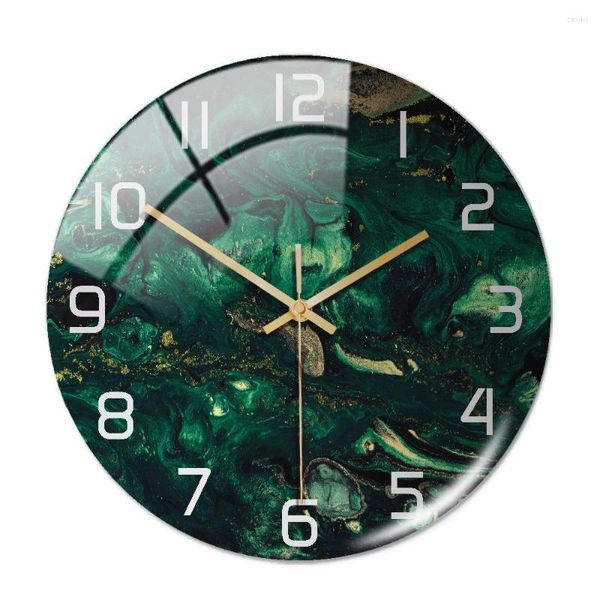 Настенные часы абстрактные мраморные текстура Print Clock Art без тикания