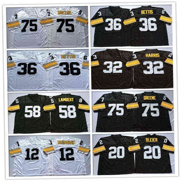 American College Football Wear Ncaa Men 24s tage Football 32 Franco Harris 20 Rocky Bleier 36 Jerome Bettis 58 Jack Lambert 75 Joe Greene Jer