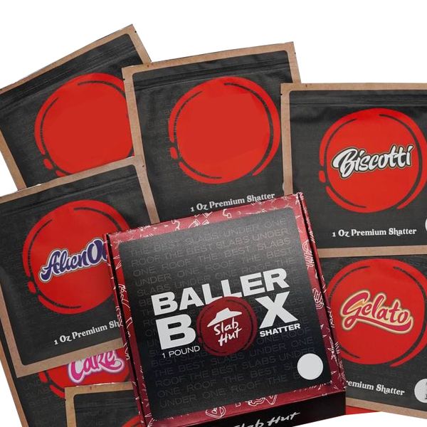 BALLER BOX 1 унция, разрушаемые упаковки, гаджеты, цветочный экстракт, пищевая плита, хижина, Baller Box, пакеты, разрушаемый конверт, пакет 1 фунт