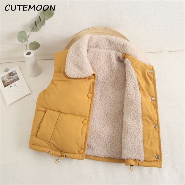 Weste Jungen Mädchen Weste Herbst Winter Ärmellose Kapuzenjacke Cartoon Print Mantel Kinder Warme Weste Outwear Kleidung 220905