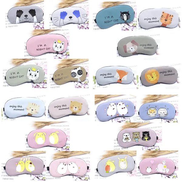 Großhandel Kreative Schöne Cartoon Schlafmasken Augenklappe Augenabdeckung Für Reisen Entspannen Vision Care Schlaf-beihilfen Augen Schattierung Maske