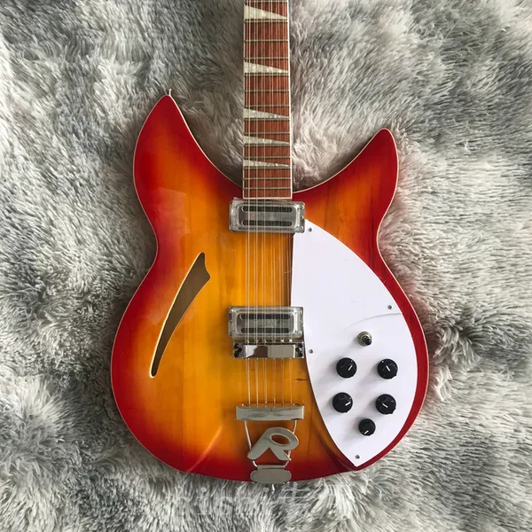 12 Строка Электрогитара Ricken 360 Cherry Red Burt Burst Bod