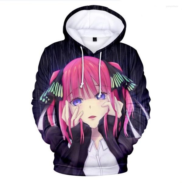 Sweats à capuche pour hommes Creative Novelty Anime The Quintessential Quintuplets Sweatshirts 3D Print Hooded Sursuit Garçons / filles Streetwear Hoodie