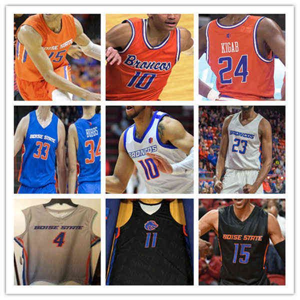 Indossa la maglia da basket Ncaa Boise State College Abu Kigab Marcus Shaver Jr. Tyson Degenhart Emmanuel Akot Devonaire Doutrive Mladen Armus N