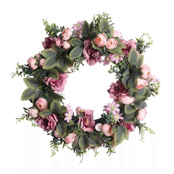 Dekorative Blumenkränze, Valentinstagsgeschenk, Ostern, Simulationskranz, Veranstaltungsort-Layout-Kranz, Hochzeitsdekoration, Zubehör für Zuhause, Heiliger Valentinstag, Türgirlande T220905