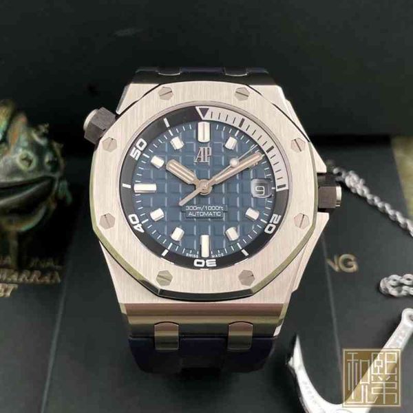 Relógio mecânico masculino de luxo roya1 0ak série offshore 15720st lazer com inspeção nacional relógio de pulso de marca suíça