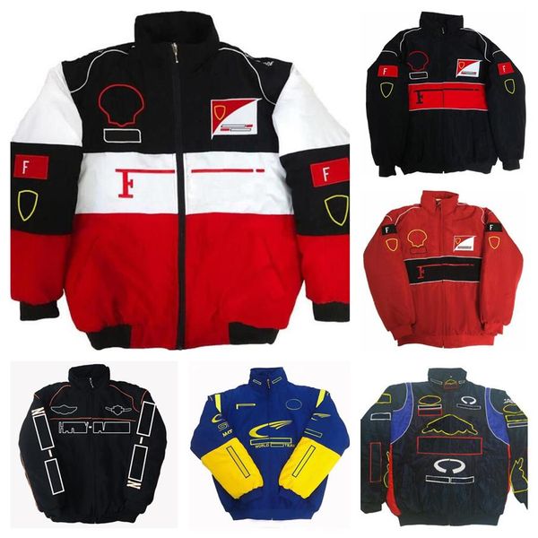 Giacca da corsa F1 Formula 1 auto invernale logo completamente ricamato abbigliamento in cotone spot 231k