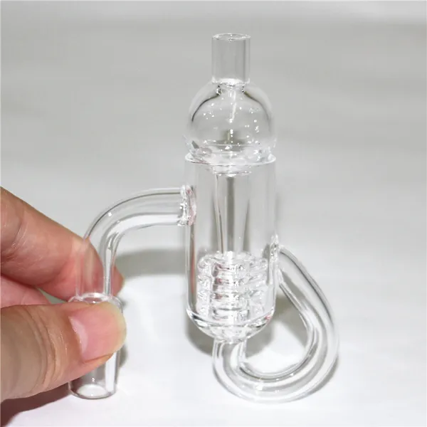 Fumando diamante nó de alça Bangers de quartzo com tampa de carboidrato de vidro 10 mm 14mm machos pregos de quartzo machado para cachimbo de água bongs dab plataformas