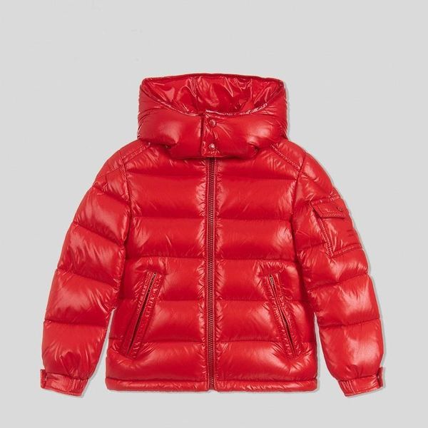 Ragazzo Ragazze Designer Inverno Cappotti per bambini Kid Down Boys Coat Baby Giacca con cappuccio Top Capispalla spesso caldo Rosso blu nero lucido