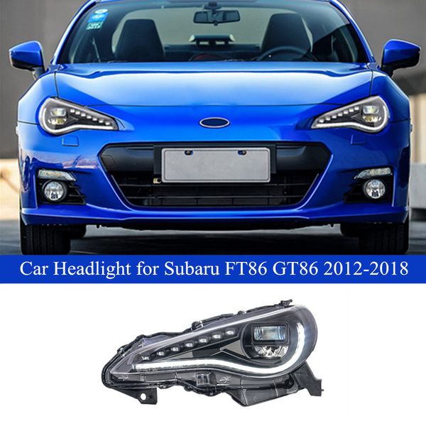 Subaru için LED Kafa Işığı BRZ Gündüz Koşu Far 2012-2018 FT86 GT86 Dinamik Dönüş Sinyali Çift Kirişli Araç Aksesuarları Lamba