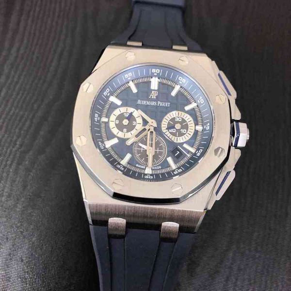 Relógio mecânico masculino de luxo Global Abi Oak Offshore Pvd Titanium Machinery 26480ti A027ca.01 relógio de pulso da marca suíça