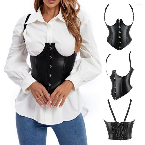 Cinture S-6XL Corsetto da donna Vita stretta Fresco Slim Fit Aderente Modellante Figura Punk Chiusura anteriore Cincher regolabile Bustier Cinture