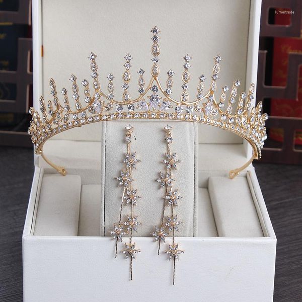 Cabeça de cabeça Bridal Tiara Crown The 18th Birthday Super Fairy Wedding Dress Dress Ornament 2022