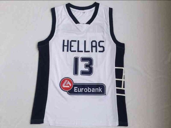 Antetokounmpo 34 Basketball -Jersey -Team Hels Griechenland 13 Eurobank Herren -Weltmeisterschaft Giannis College Shirts