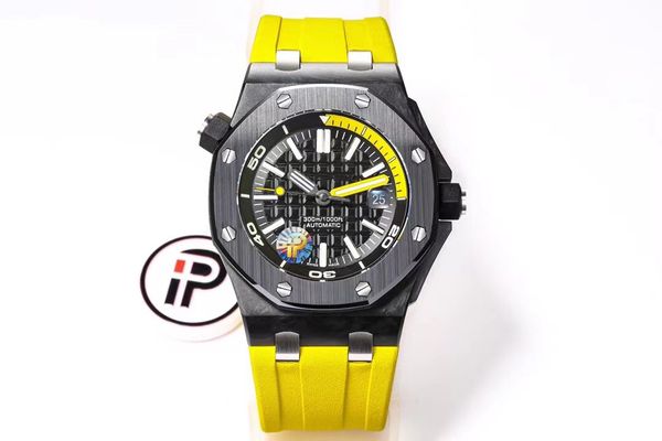 IP.FACTORY15707 Orologi diametro 42 mm e spessore 13,9 mm con movimento 3120 cassa in ceramica a specchio con zaffiro cinturino in gomma con processo di trafilatura