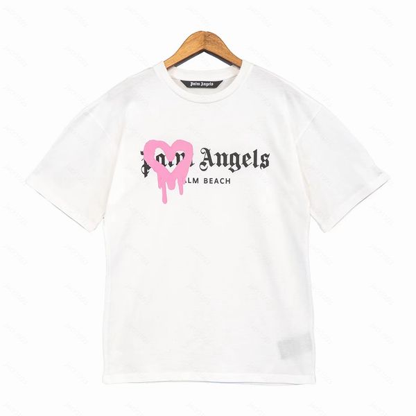 Palms T-shirt 23SS Angels Lettera Logo Allentato Casuale Unisex Girocollo Manica corta Uomo Donna Amanti Stile Fidanzato Regalo t-shirt 2082 009
