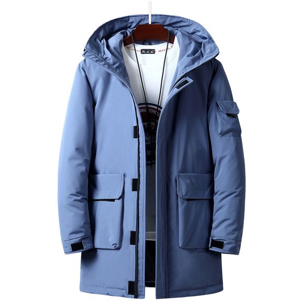 Piumini da uomo Parka Piumini Uomo Moda invernale Spessore caldo Parka lungo Collo in pelliccia casual Piumini d'anatra bianchi Cappotti antivento con cappuccio Soprabito 220906