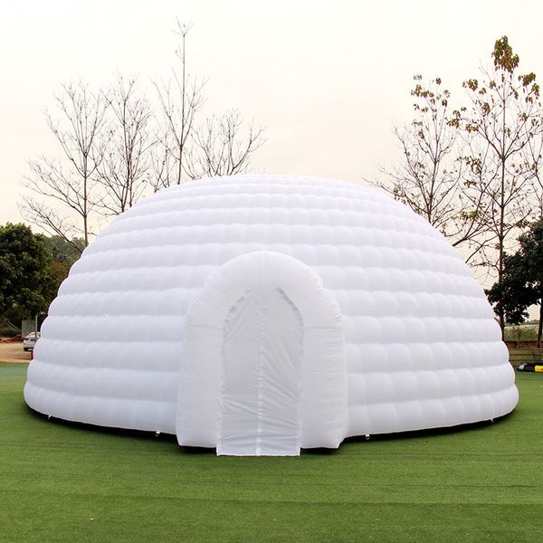 Para atividades de casamento de festas, gigante de eventos de publicidade de decoração de tenda inflável comercial inflável, gigante inflada de casamentos brancos brinquedos igloo