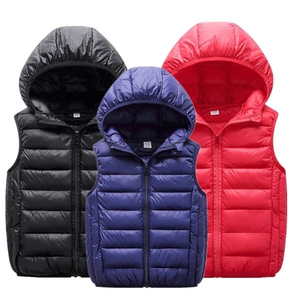 Coloque Coloque Autumn Winter Fashion Kids Casistcoat Jaquetas de colete grossas para meninos Roupas meninas casaco quente Light Down Jacket 220905