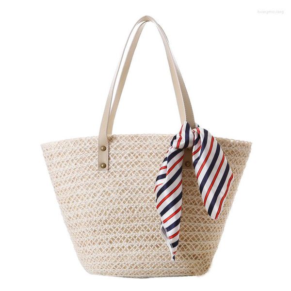 Bolsas de noite para lenços casuais Rattan Women Wicker Bolsas de vime de ombro de verão Bolsa de palha de praia de grande capacidade Bali Big Busses 2022