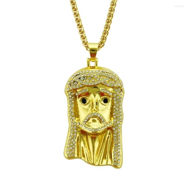 Anhänger Halsketten Jesus Christus Hip Hop Herren Iced Out CZ Kristall Power Charm Kette Halskette Männer Frauen Schmuck 30