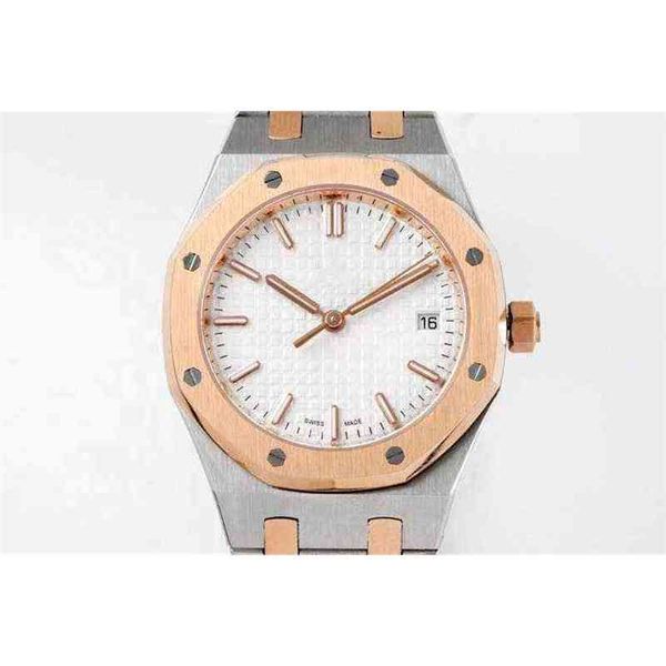 Diver Luxus mechanische Damenuhr Fabrik 34 mm 77351 Eta 5800 Uhrwerk zweifarbig Roségold Marke Damen 3IU9