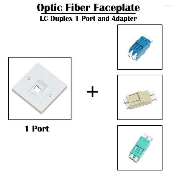 Волоконно -оптическое оборудование 5 кусочков 1 порт lc faceplate duplex ftth fttd сетей UPC/APC Adapter Ethernet SM Single Mode MM Multi