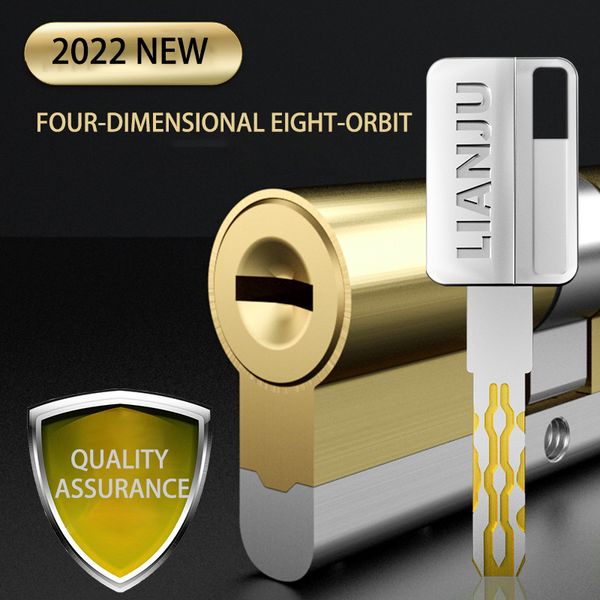 Cilindro padrão europeu de travas de porta para entrada s ardoor 8 chaves núcleo 220906