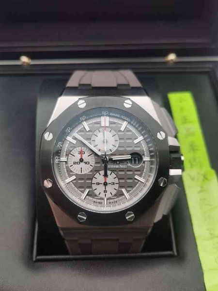 Relógio mecânico masculino de luxo genuíno Roya1 0ak Offshore 26400io A004ca.01 Inspeção pós-venda Relógio de pulso da marca suíça