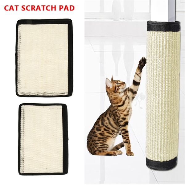 Tiragraffi per mobili per gatti 2 pezzi Tappetini antigraffio Sisal naturale Proteggi la protezione della sedia del piede della casa Pad Arrampicata Albero Pet Scratcher Pad Board 220906