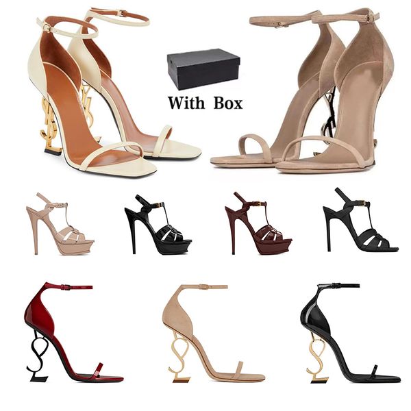 Дизайнерские сандалии кроссовки Opyum насосы женские туфли обувь Syletto High Hel Black Nude Hot Red Brown Luxurys Designers Sandales Sandales Discount