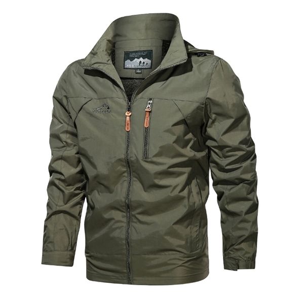 Jackets masculinos Primavera Autumn Casual Casual Subarde Militar de tubar￣o macia Moda ao ar livre Casaco de Windbreaker 220905