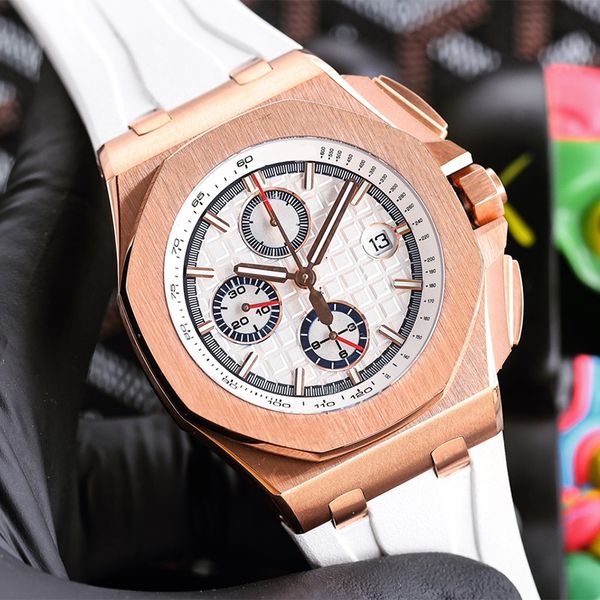 Мужские часы Mechanical Watch Fashion Brusctatch 44 мм мягкий резиновый ремешок Сапфировый водонепроницаемый orologio di lusso несколько цветов наручные часы.