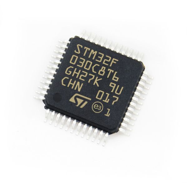 Novos circuitos integrados originais STM32F030C8T6 STM32F030 IC CHIP LQFP-48 48MHz 64KB Microcontrolador