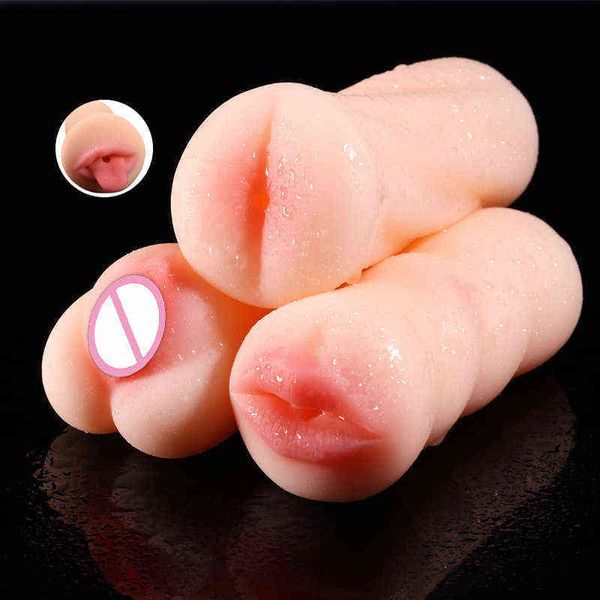 Masturbadores nxy 3d garganta realista buceta sexo 3 estilo de estilo artificial boca oral brinquedos eróticos anal para homens boneca de masturbação 220829