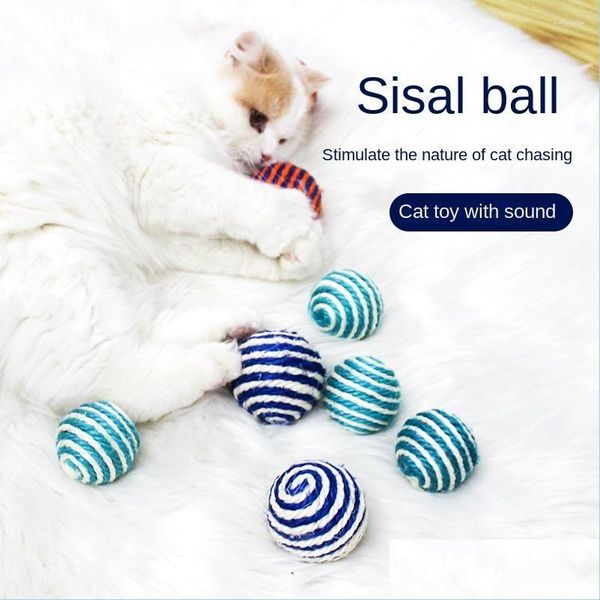 Cat Toys Toys Toys Toys Ball Sisal царапина интерактивная экологически чистое котенок Colling Cratc