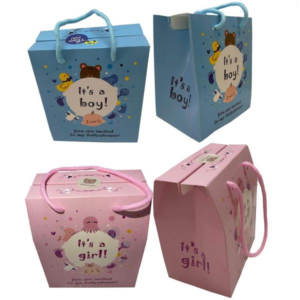 Подарочная упаковка 10-24шт. Розовые голубые детские свадебные конфеты
