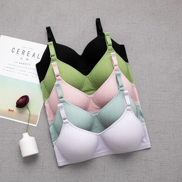 Canotta estate ragazza intimo cotone adolescente giovane adolescente in reggiseni cotone allenamento per ragazze reggiseno adolescente seno piccolo lingerie per bambini 20220907 E3