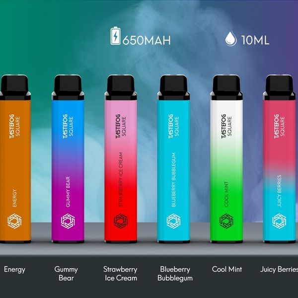 QK En Kalite Mesh Bobin Tek Kullanımlık Vape E-CIGS Kalem 3500Puff Şarj edilebilir 650mAh Pil Tastefog Meydanı E Sigara Lux Fabrika Toptan